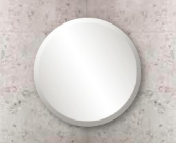 Blinq Facet spiegel rond 40cm.facetrand 25mm.met bevestiging