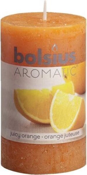Bolsius Geur Stompkaars Rustic Juicy Orange - 100x58mm - 4 stuks