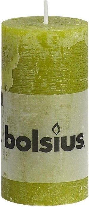 Bolsius Rustiek Stompkaars - 100/50 mm - 8 stuks - Groen