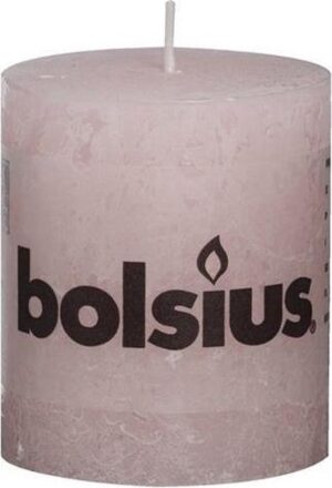 Bolsius Rustiek Stompkaars 100x100 pastel roze