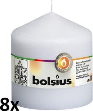 Bolsius Stompkaars - 100/100 mm - 8 stuks - Wit