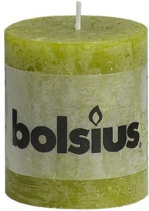 Bolsius Stompkaars 80/68 rustiek Groen (per 6 stuks)