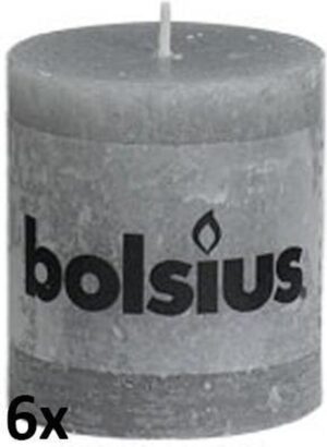 Bolsius Stompkaars 80/68 rustiek Lichtgrijs (per 6 stuks)