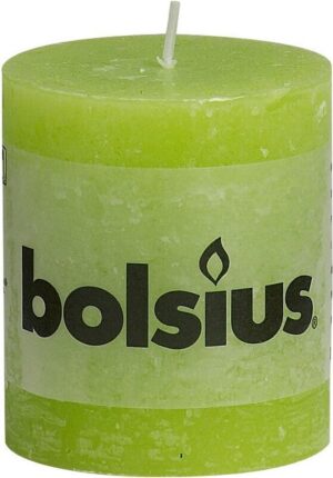 Bolsius Stompkaars Stompkaars 80/68 rustiek Lemongroen (per 6 stuks)