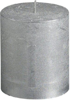 Bolsius Stompkaars Stompkaars 80/68 rustiek metallic Zilver