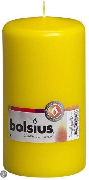 Bolsius stompkaars geel 150/80 (per stuk)