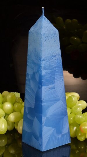 Candles by Milanne Obelisk Stompkaars - Blauw - 34cm