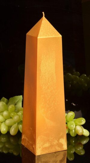 Candles by Milanne Obelisk Stompkaars - Metallic Goud - 34cm