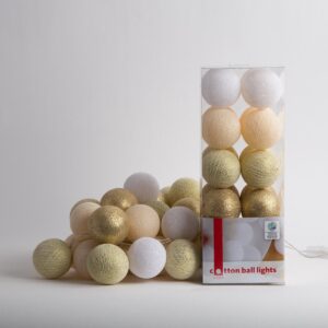 Cotton Ball Lights Sparkling lichtslinger goud - Touch of gold 35
