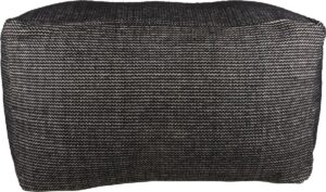 D&M - TIME - poef - L70 cm - zwart - wool