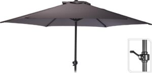 De Luxe Tuin / Balkon parasol -250 cm -donker grijs.