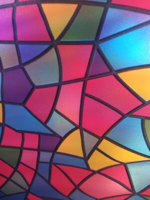 Decoratieve raamfolie | glas in lood design | zelfklevend | 68 x 300 | krasvast | uniek design