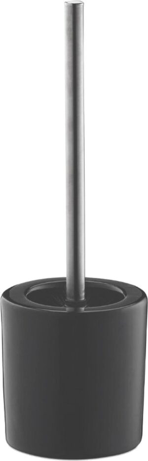 Discountershop - Toiletborstel - Keramiek 38,5 cm diameter 12,5 - antraciet