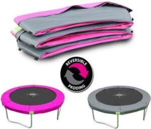 EXIT beschermrand Twist trampoline ø305cm - roze/grijs