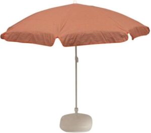 EZPELETA Bora liggende parasol - Ø 180 cm - Oranje en grijze strepen Basis niet inbegrepen