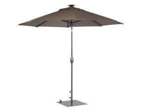Exotan Apple parasol Ø270 cm incl. Led light - donkerbruin