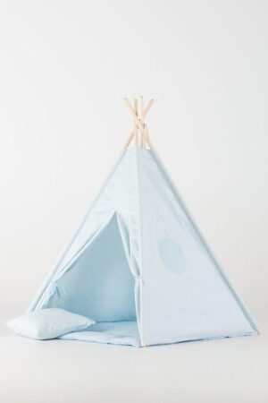 FUJL - Tipi Tent - Speeltent - Wigwam - kinder tipi - Set Blauw - Inclusief accessoires