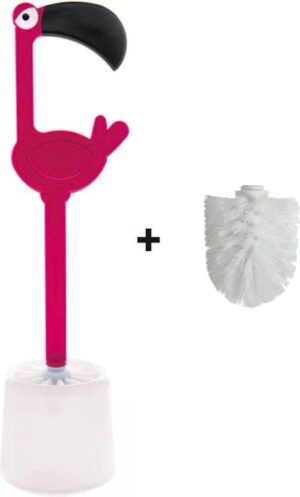 Flamingo WC borstel Grappig Toiletborstel Extra Borstel Trendy- Roze