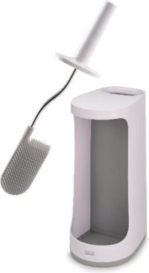 Flex Store Toiletborstel met Extra Grote Houder - Wit/Grijs - Joseph Joseph