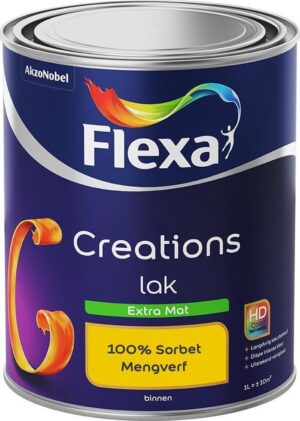 Flexa Creations - Lak Extra Mat - Mengkleur - 100% Sorbet - 1 liter