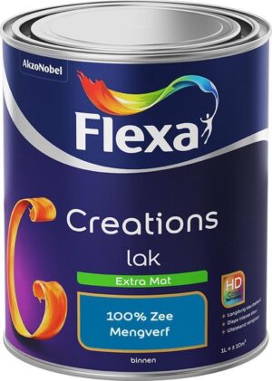 Flexa Creations - Lak Extra Mat - Mengkleur - 100% Zee - 1 liter