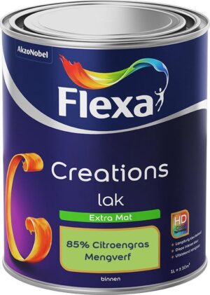Flexa Creations - Lak Extra Mat - Mengkleur - 85% Citroengras - 1 liter