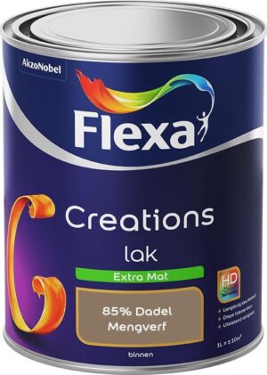 Flexa Creations - Lak Extra Mat - Mengkleur - 85% Dadel - 1 liter