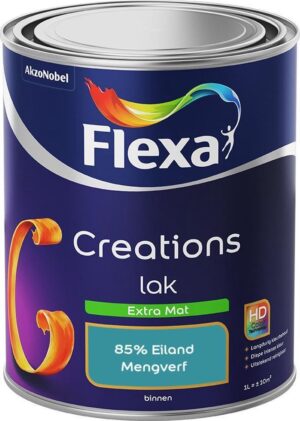 Flexa Creations - Lak Extra Mat - Mengkleur - 85% Eiland - 1 liter