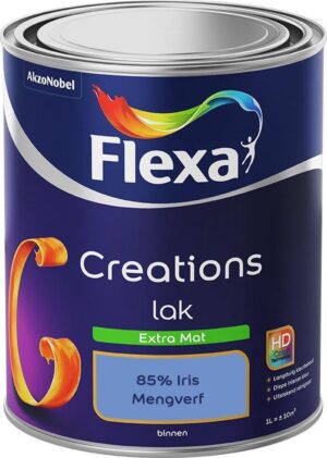 Flexa Creations - Lak Extra Mat - Mengkleur - 85% Iris - 1 liter