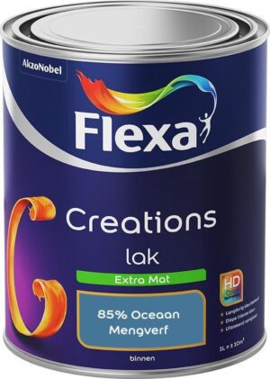 Flexa Creations - Lak Extra Mat - Mengkleur - 85% Oceaan - 1 Liter