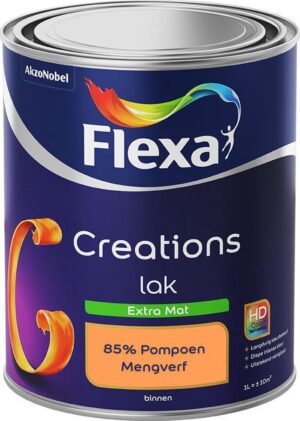 Flexa Creations - Lak Extra Mat - Mengkleur - 85% Pompoen - 1 liter