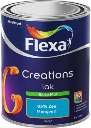Flexa Creations - Lak Extra Mat - Mengkleur - 85% Zee - 1 liter