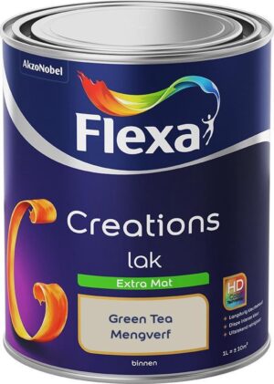 Flexa Creations - Lak Extra Mat - Mengkleur - Green Tea - 1 Liter