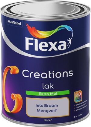 Flexa Creations - Lak Extra Mat - Mengkleur - Iets Braam - 1 liter