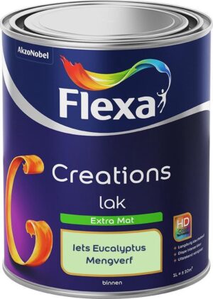 Flexa Creations - Lak Extra Mat - Mengkleur - Iets Eucalyptus - 1 liter