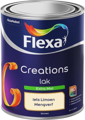 Flexa Creations - Lak Extra Mat - Mengkleur - Iets Limoen - 1 liter