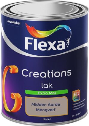 Flexa Creations - Lak Extra Mat - Mengkleur - Midden Aarde - 1 liter