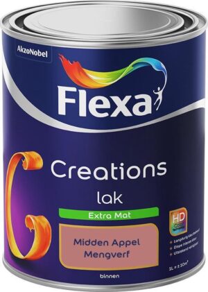 Flexa Creations - Lak Extra Mat - Mengkleur- Midden Appel - 1 liter