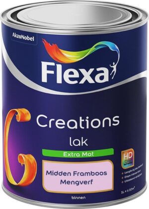 Flexa Creations - Lak Extra Mat - Mengkleur - Midden Framboos - 1 liter