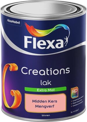 Flexa Creations - Lak Extra Mat - Mengkleur - Midden Kers - 1 liter