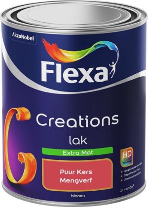 Flexa Creations - Lak Extra Mat - Mengkleur - Puur Kers - 1 liter