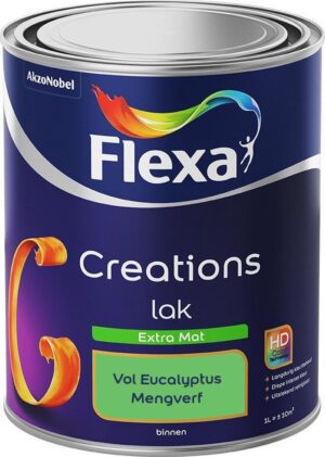Flexa Creations - Lak Extra Mat - Mengkleur - Vol Eucalyptus - 1 liter