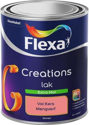 Flexa Creations - Lak Extra Mat - Mengkleur - Vol Kers - 1 liter