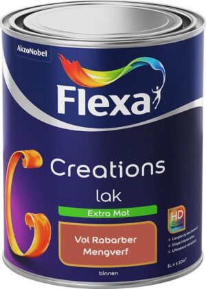 Flexa Creations - Lak Extra Mat - Mengkleur - Vol Rabarber - 1 liter
