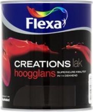 Flexa Creations Lak Hoogglans Wit - Acryl - 1 Liter