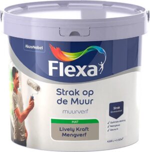 Flexa - Strak op de muur - Muurverf - Mengcollectie - Lively Kraft - 5 Liter