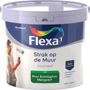 Flexa - Strak op de muur - Muurverf - Mengcollectie - Puur Eucalyptus - 5 Liter