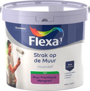 Flexa - Strak op de muur - Muurverf - Mengcollectie - Puur Framboos - 5 Liter