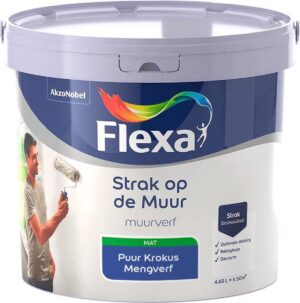 Flexa - Strak op de muur - Muurverf - Mengcollectie - Puur Krokus - 5 Liter