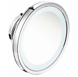Geesa Cosmetische ronde spiegel met muurbevestiging, LED, chroom